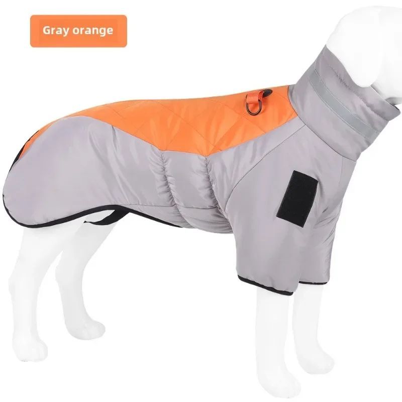 KFX-2539325 Waterproof Reflective Large Dog Winter Coat for Cold Weather and Snow