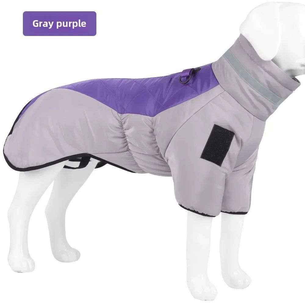 KFX-2539325 Waterproof Reflective Large Dog Winter Coat for Cold Weather and Snow