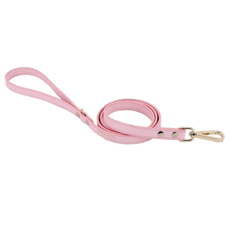 KFX-2539453 Adjustable Dog and Cat Harness with Leash in Rainbow Pink, Turquoise Green, and Sky Blue PU Leather with Rhinestones