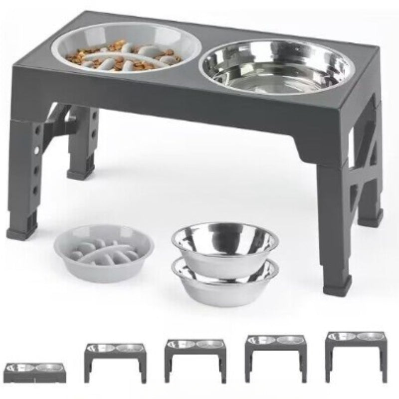 KFX-2539837 Elevated Anti-Tumble Feeding Bowl with Neck Protection for Medium to Large Dogs