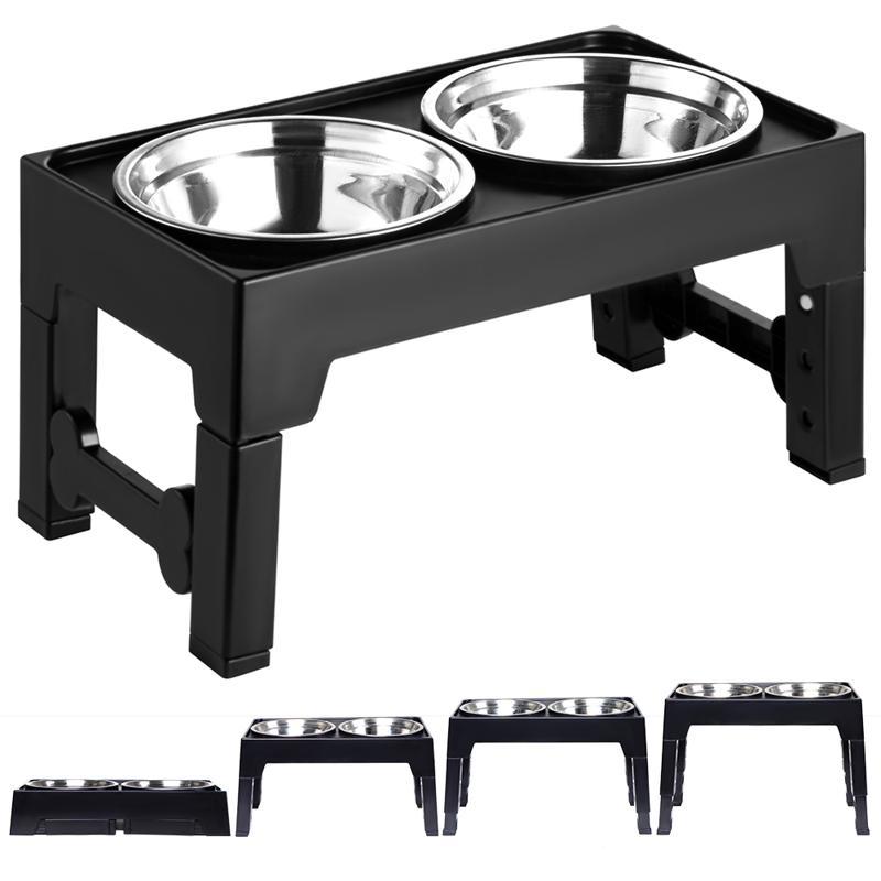 KFX-2539837 Elevated Anti-Tumble Feeding Bowl with Neck Protection for Medium to Large Dogs