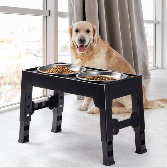 KFX-2539837 Elevated Anti-Tumble Feeding Bowl with Neck Protection for Medium to Large Dogs