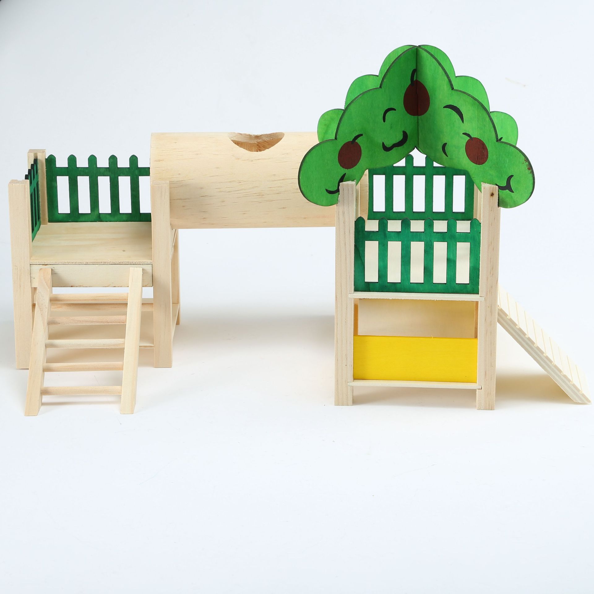 KFX-2542909 Wooden House Hamster Castle - Spacious Pet Playhouse for Small Animals
