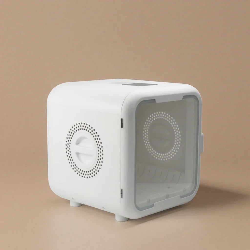 KFX-254291 Eco-Friendly Automatic Pet Hair Dryer Box for Small Animals and Cats, Low Noise Design - 43x47x47 CM