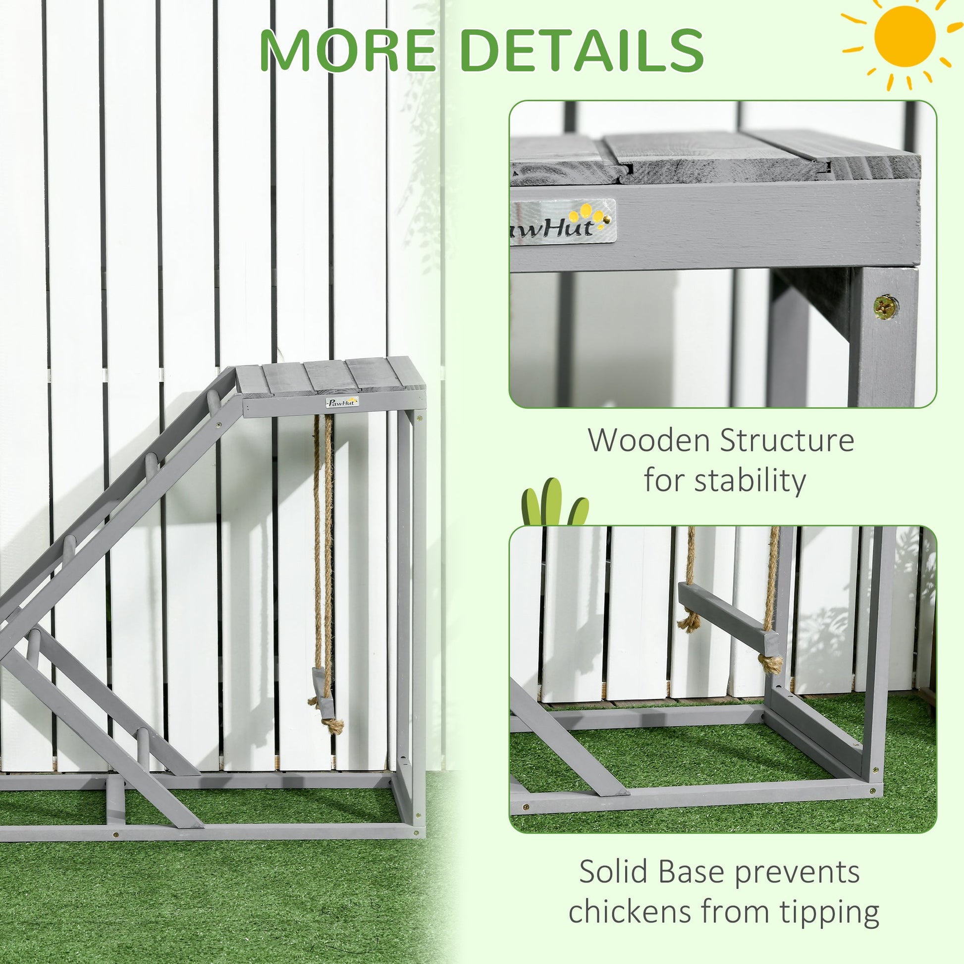 KFX-2543293 Chicken Activity Center with Swings, Perches, and Ladder for Enhanced Hen Wellbeing