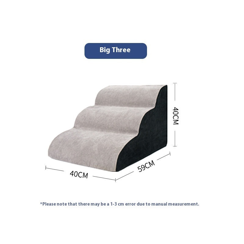 KFX-2543805 Pet Stairs for Small Dogs - Multi-Level Wave Design with Various Color Options