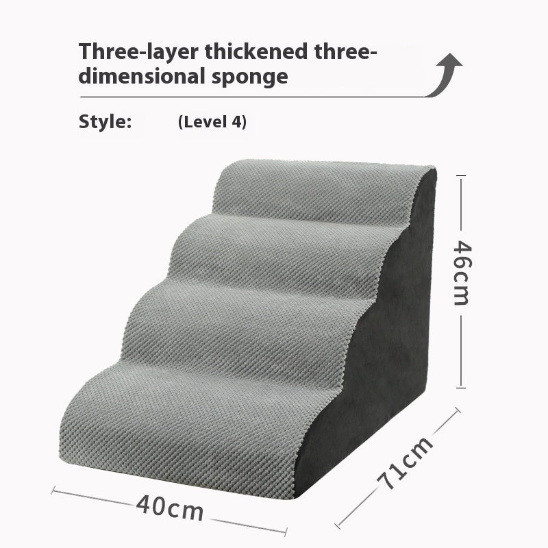 KFX-2543805 Pet Stairs for Small Dogs - Multi-Level Wave Design with Various Color Options