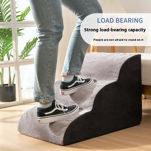 KFX-2543805 Pet Stairs for Small Dogs - Multi-Level Wave Design with Various Color Options