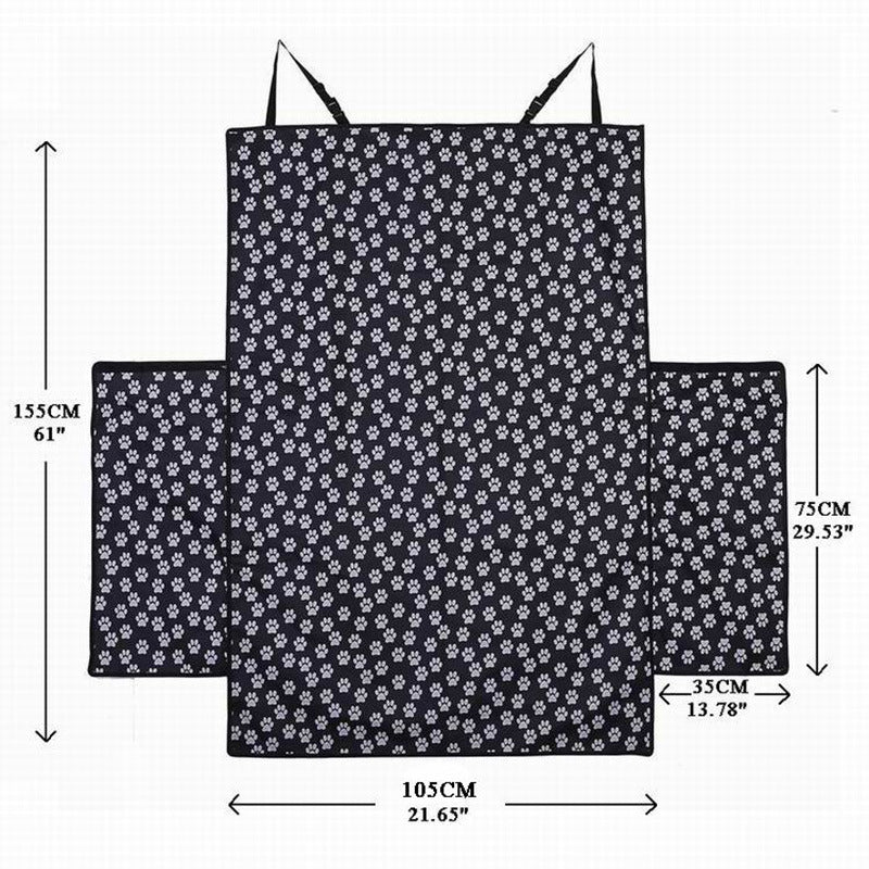 KFX-2544445 Waterproof Dog Car Mat with Paw Print Design for SUV Trunk Protection
