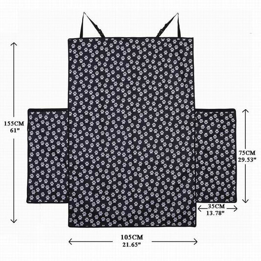 KFX-2544445 Waterproof Dog Car Mat with Paw Print Design for SUV Trunk Protection