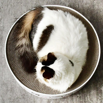 KFX-2545597 Round Cat Paw Plate and Claw Grinding Toy in Corrugated Paper - Available in Large and Small Sizes