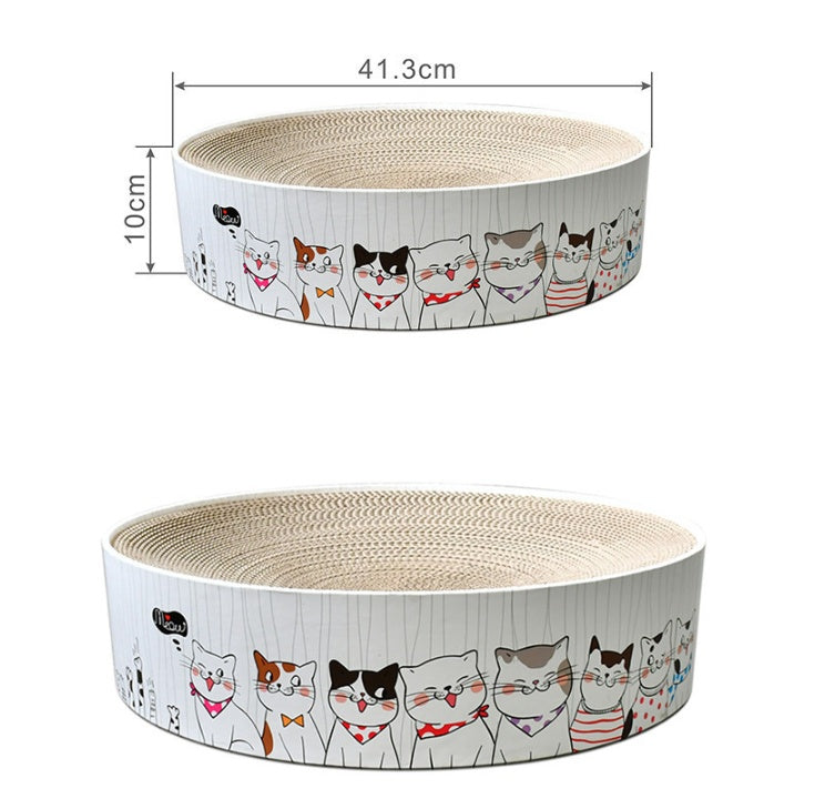 KFX-2545597 Round Cat Paw Plate and Claw Grinding Toy in Corrugated Paper - Available in Large and Small Sizes