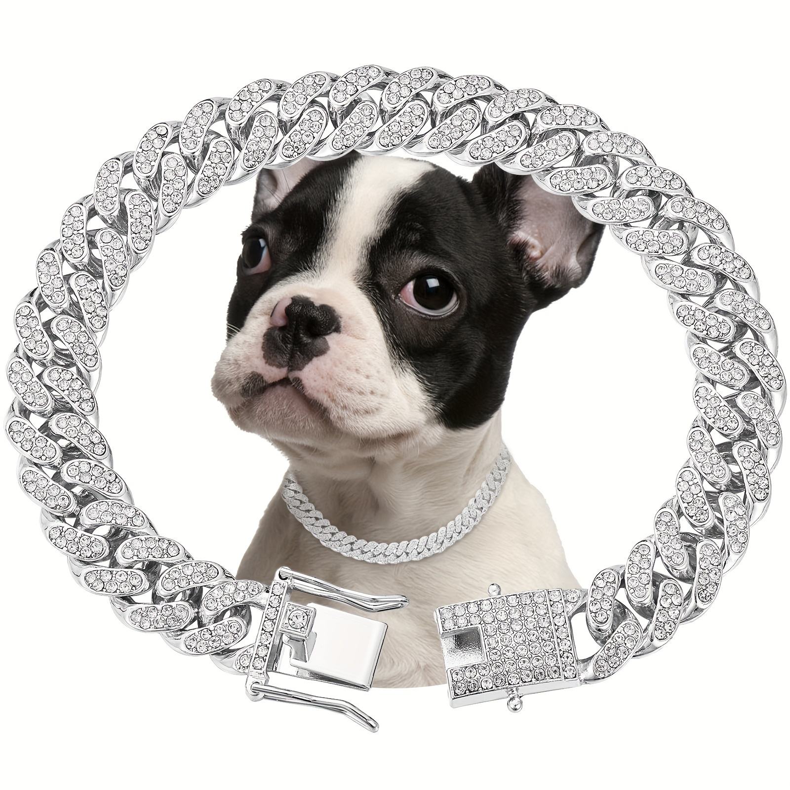 KFX-2547389 Elegant Shiny Diamond Safety Metal Necklace in Gold and Silver Available in Multiple Sizes