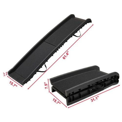 KFX-2548669 Portable Foldable Pet Ramp for Easy Vehicle Access - Supports Pets Up to 90 kg