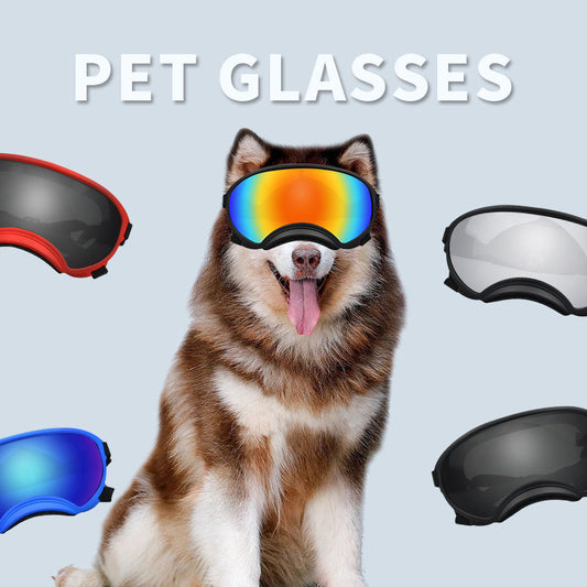 KFX-2552765 Ski Dog Goggles with Double Layer Anti-Fog Lens for Wind and Sand Protection