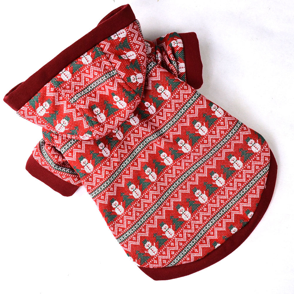 KFX-2553533 Cozy Knitted Wool Dog Coat for Autumn and Winter – Available in Red and Gray