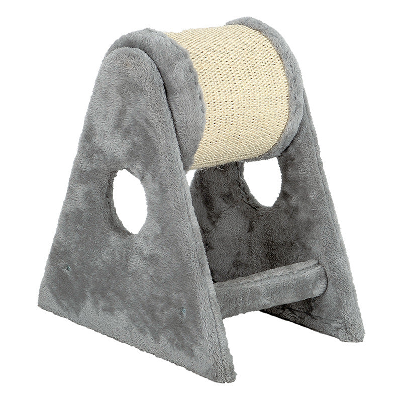 KFX-2554429 Small DIY Cat Climbing Frame with Dual-Axis Roller and Sisal Bucket for Play and Relaxation
