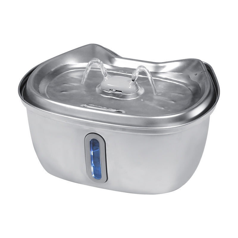 KFX-2556989 3L Stainless Steel Pet Water Dispenser with Filter for Cats - Durable and Easy to Clean