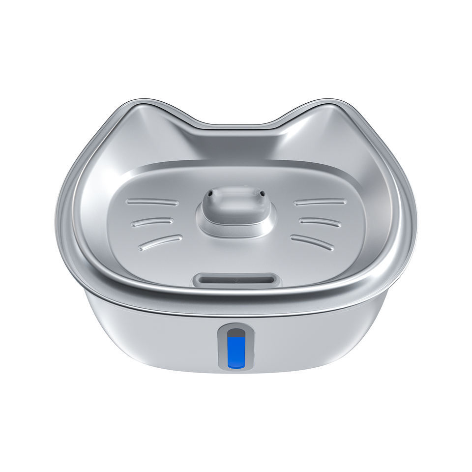 KFX-2556989 3L Stainless Steel Pet Water Dispenser with Filter for Cats - Durable and Easy to Clean