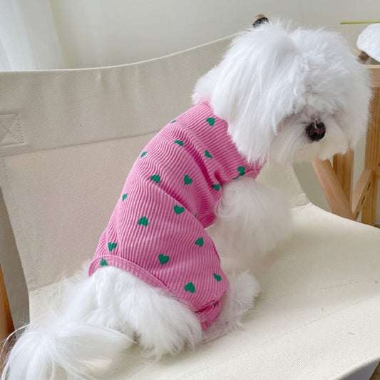 KFX-2557757 Pet Love Minimalist Cotton Home Clothes - Pink, Yellow, Rose, Multiple Sizes