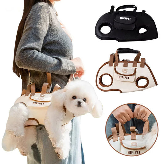 KFX-2558525 Outdoor Traction Backpack Set for Dogs and Cats with Leash and Harness, Breathable Design for Carrying Comfort