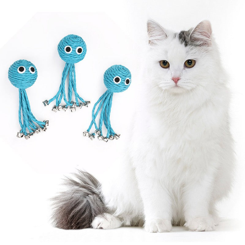 KFX-2559549 Durable Cat Toy - Green Cactus Design Made of Wired Paper for Fun and Exercise