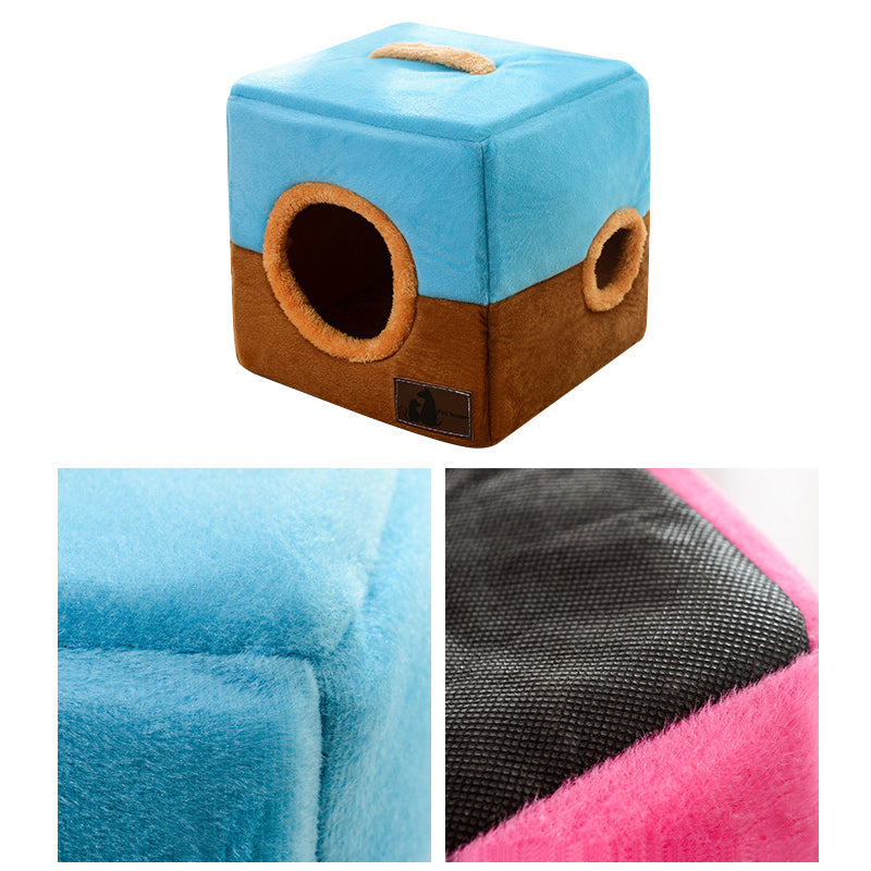 KFX-2560957 Double Hole Cozy Cloth Pet Nest for Comfortable Resting