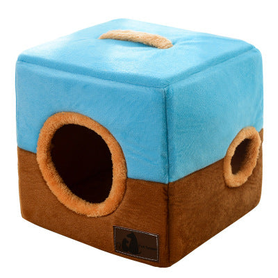 KFX-2560957 Double Hole Cozy Cloth Pet Nest for Comfortable Resting