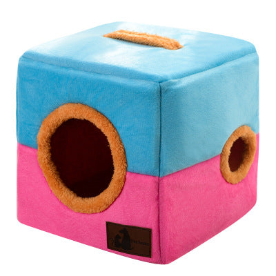 KFX-2560957 Double Hole Cozy Cloth Pet Nest for Comfortable Resting