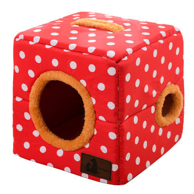 KFX-2560957 Double Hole Cozy Cloth Pet Nest for Comfortable Resting