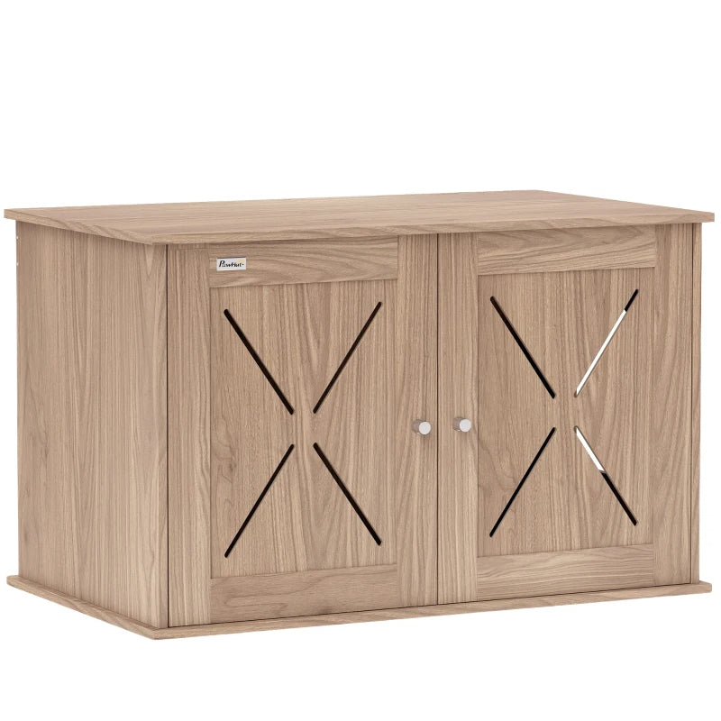KFX-2562365 Cat Litter Box Enclosure with Drawers - Stylish, Concealed Design for Privacy and Easy Access