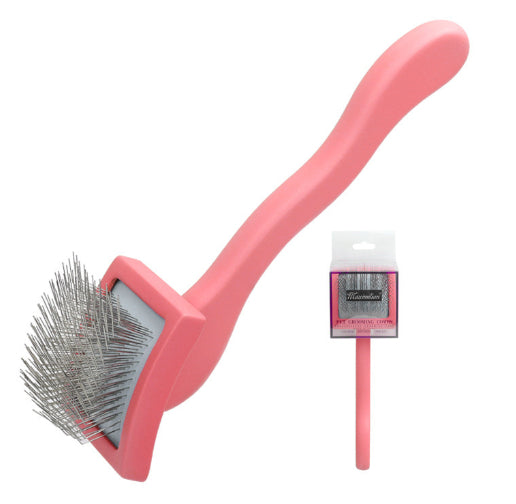 KFX-2562493 Solid Wood Pet Comb with Rubber Effect – Various Sizes and Colors for Cats and Dogs