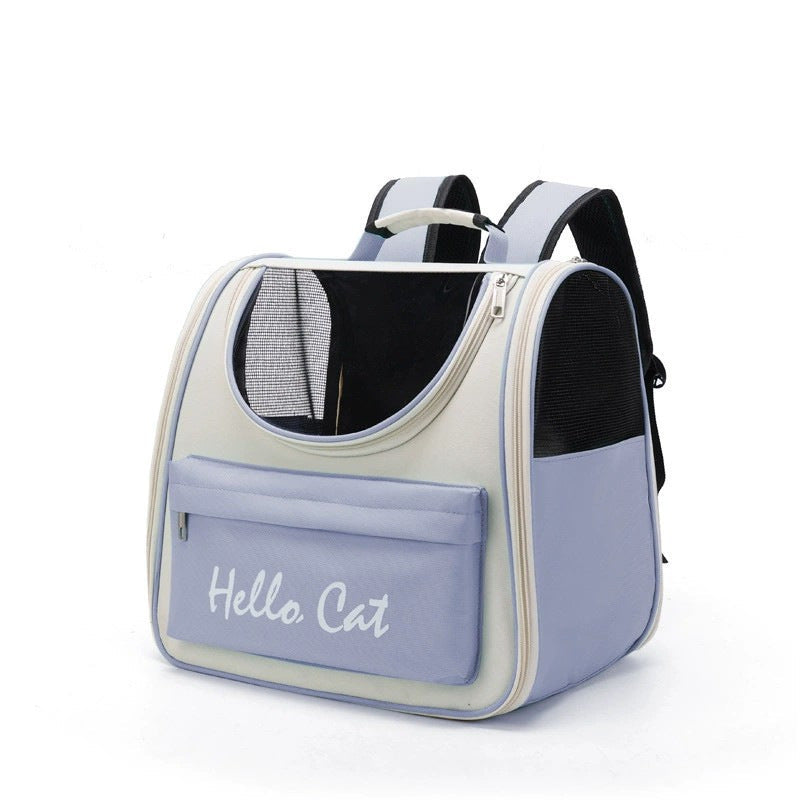 KFX-2563133 Breathable Oxford PVC Portable Pet Travel Bag with Large Capacity