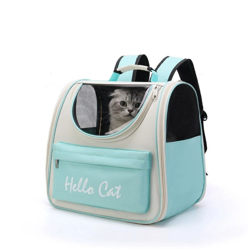 KFX-2563133 Breathable Oxford PVC Portable Pet Travel Bag with Large Capacity