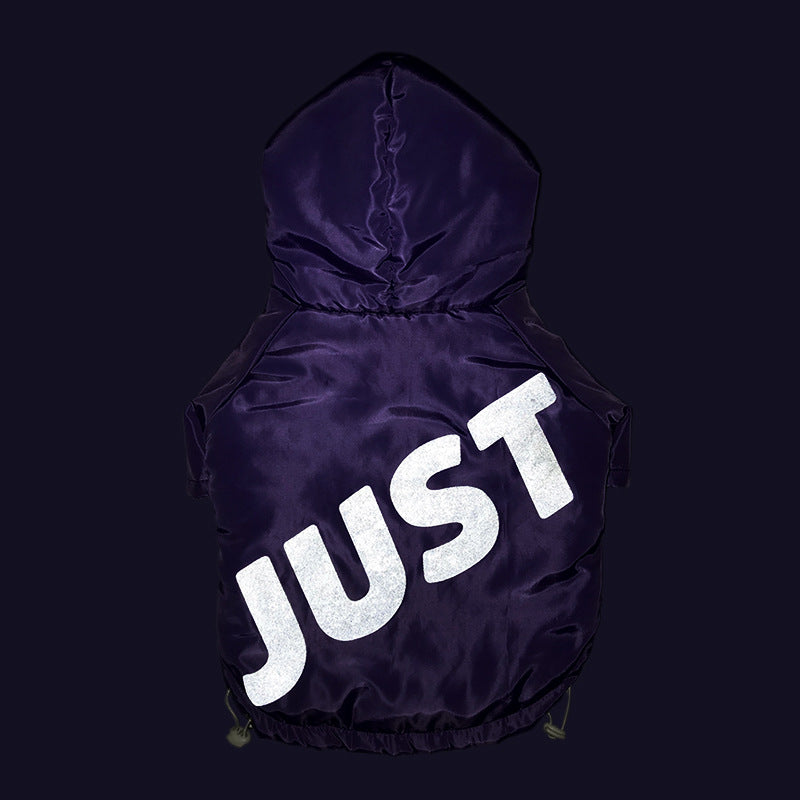KFX-2565053 Warm Purple Cotton Padded Jacket for Dogs – Sizes L to 3XL