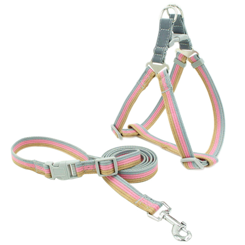 KFX-2565949 Reflective Polyester Chest Harness for Small and Medium Pets in Blue, Red, Pink
