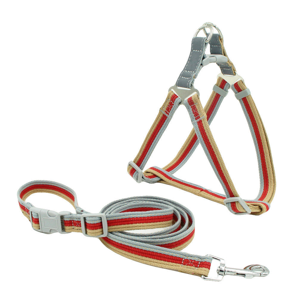 KFX-2565949 Reflective Polyester Chest Harness for Small and Medium Pets in Blue, Red, Pink
