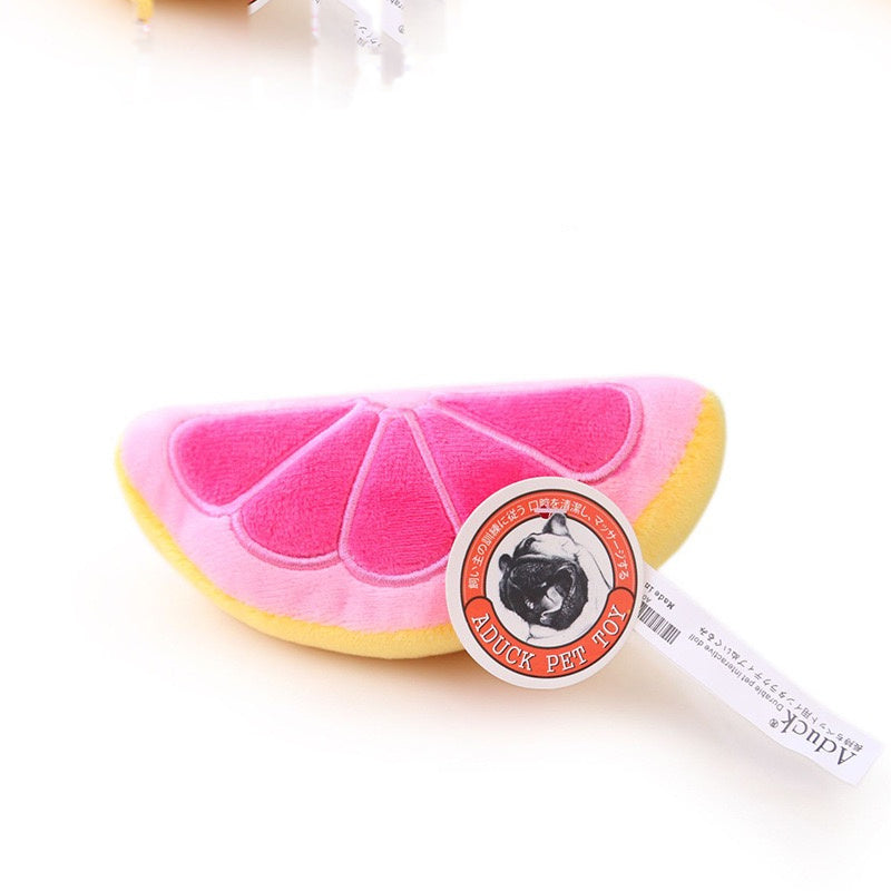 KFX-2566333 Plush Food-Themed Pet Toy for Dogs and Cats - Varied Designs Available