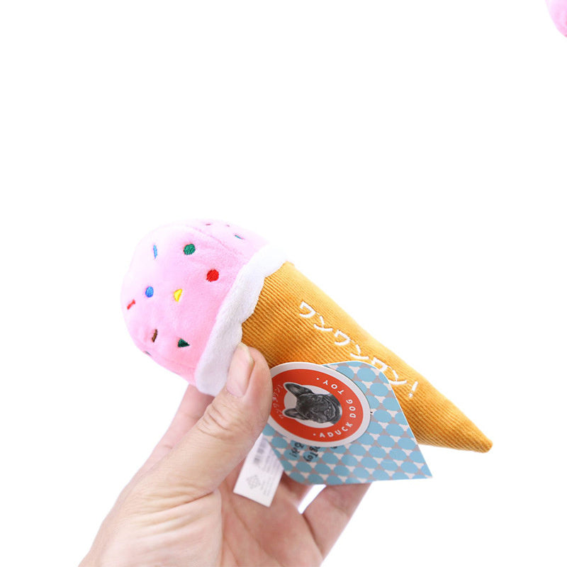 KFX-2566333 Plush Food-Themed Pet Toy for Dogs and Cats - Varied Designs Available