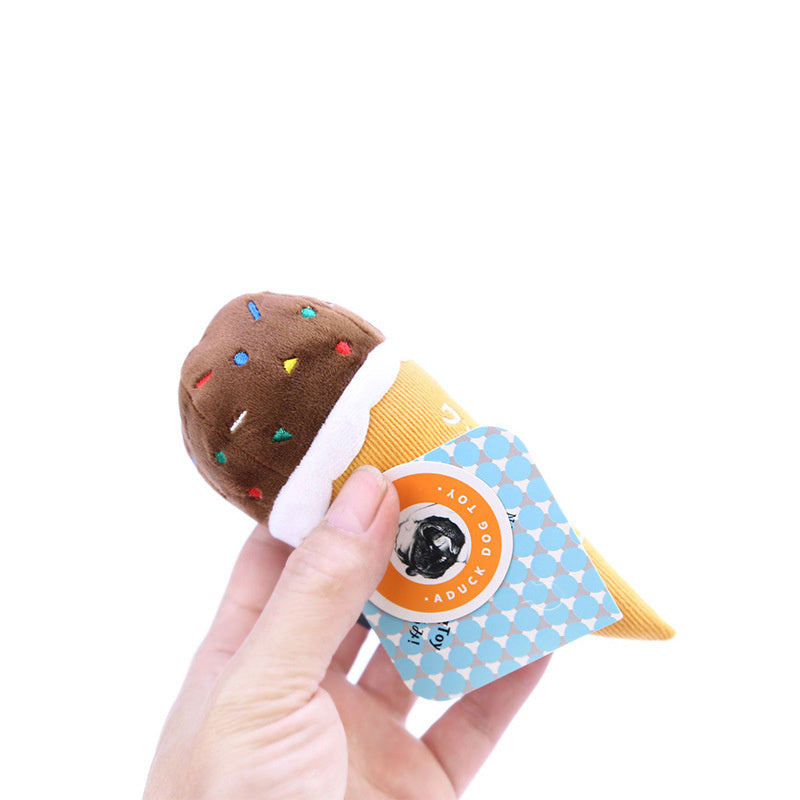 KFX-2566333 Plush Food-Themed Pet Toy for Dogs and Cats - Varied Designs Available