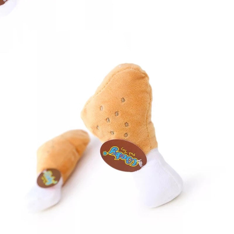 KFX-2566333 Plush Food-Themed Pet Toy for Dogs and Cats - Varied Designs Available