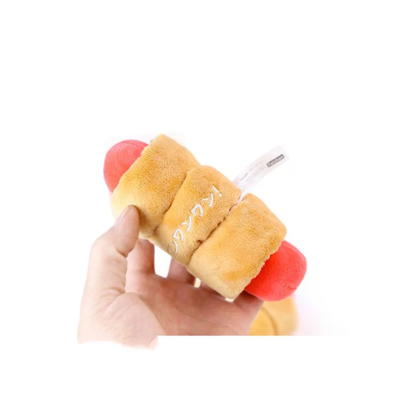 KFX-2566333 Plush Food-Themed Pet Toy for Dogs and Cats - Varied Designs Available