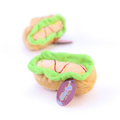 KFX-2566333 Plush Food-Themed Pet Toy for Dogs and Cats - Varied Designs Available
