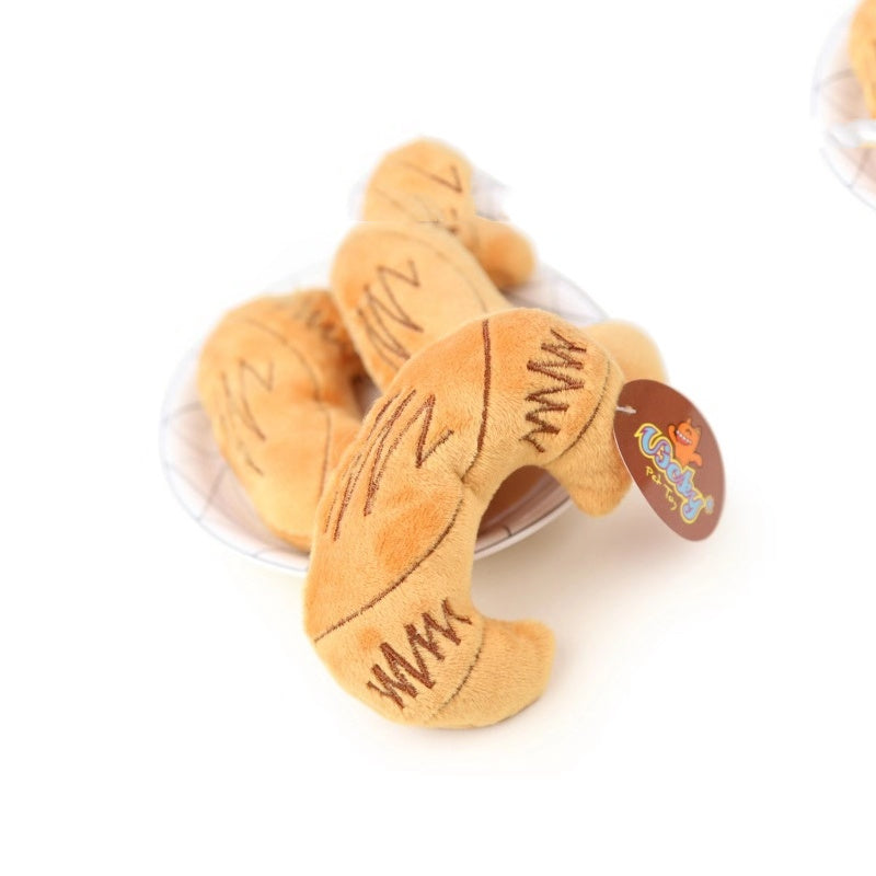 KFX-2566333 Plush Food-Themed Pet Toy for Dogs and Cats - Varied Designs Available