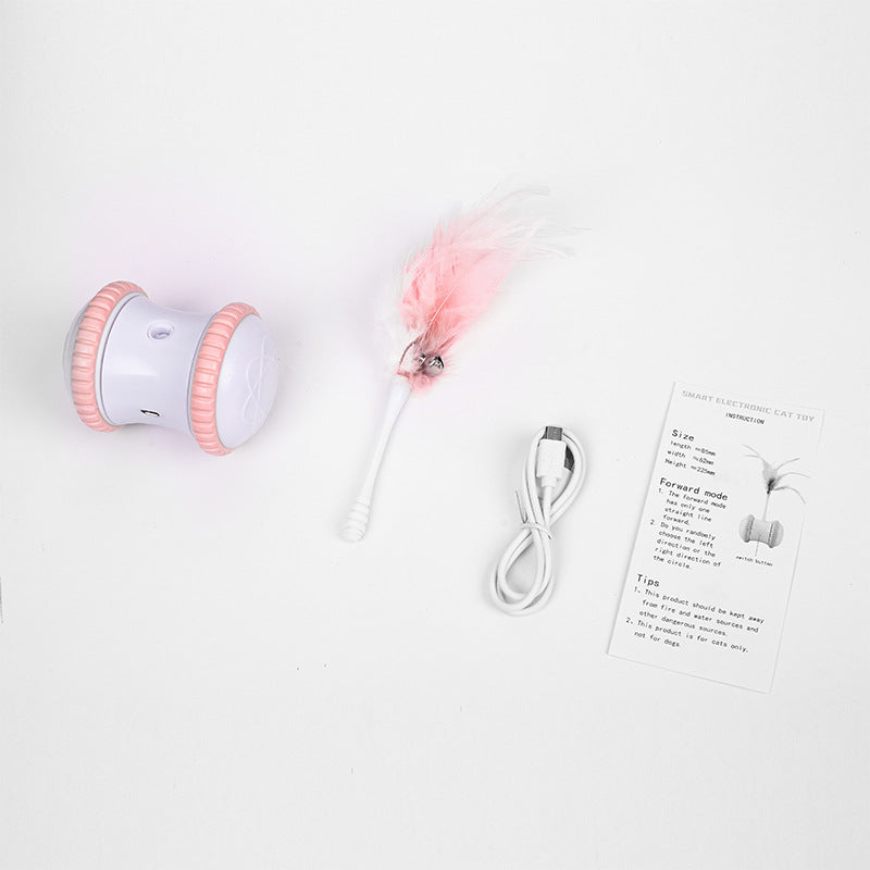 KFX-2567485 Interactive Electric Cat Toy with Bell Feather Stick and Data Cable