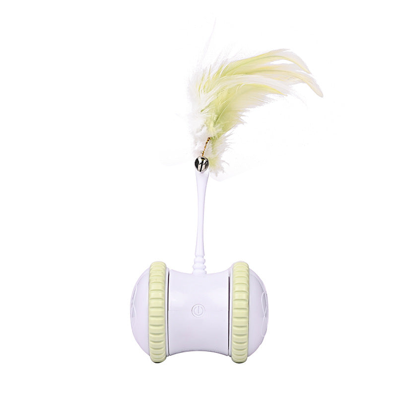 KFX-2567485 Interactive Electric Cat Toy with Bell Feather Stick and Data Cable