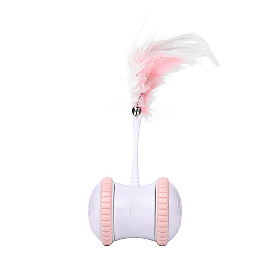 KFX-2567485 Interactive Electric Cat Toy with Bell Feather Stick and Data Cable