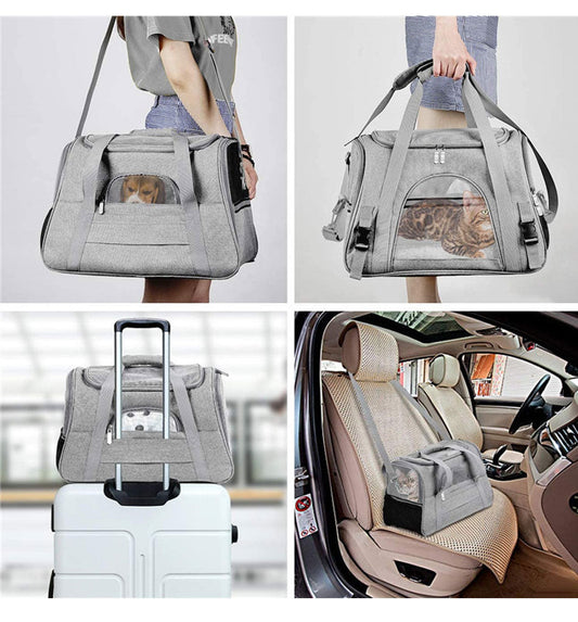 KFX-2568893 Multifunctional One-Shoulder Diagonal Cross Pet Carrier Bag for Cats and Dogs up to 10 kg