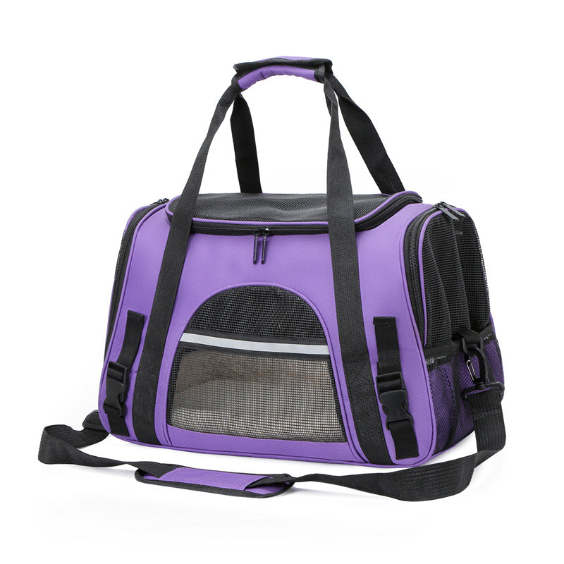 KFX-2568893 Multifunctional One-Shoulder Diagonal Cross Pet Carrier Bag for Cats and Dogs up to 10 kg