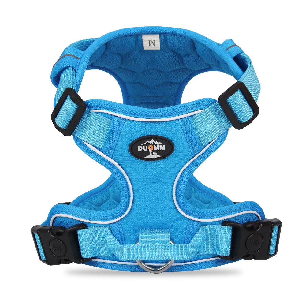 KFX-2571709 Reflective Oxford Cloth Dog Harness with Round Rope Design - Chest Strap Included